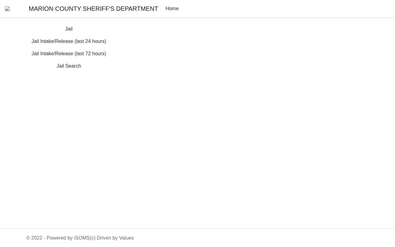 Marion County Jail release search choices