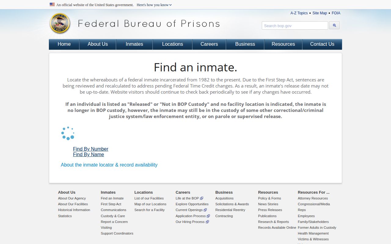 Federal BOP release search for a Marion County custody transfer